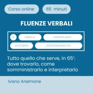 Corso asincrono Fluenze Verbali guida alla somministrazione e all'interpretazione dei risultati