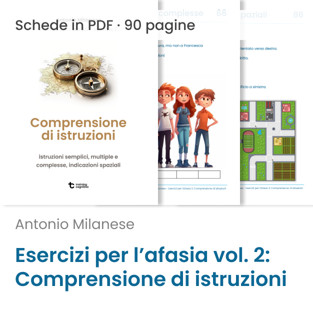 Esercizi per l'afasia 2: comprensione di istruzioni