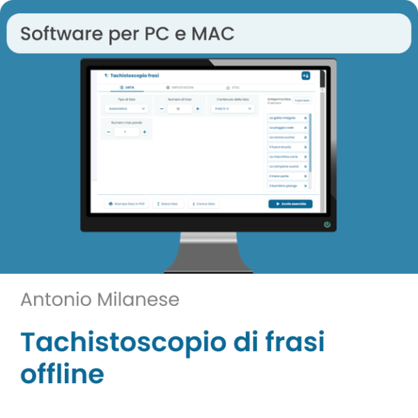 Tachistoscopio di frasi offline